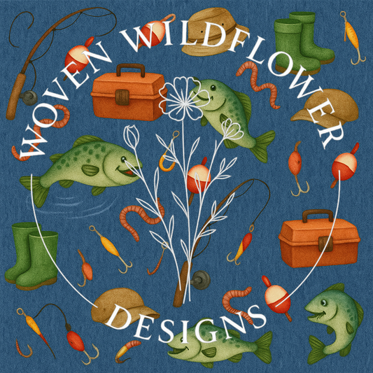 Little Fisherman Life- Seamless Digital Design