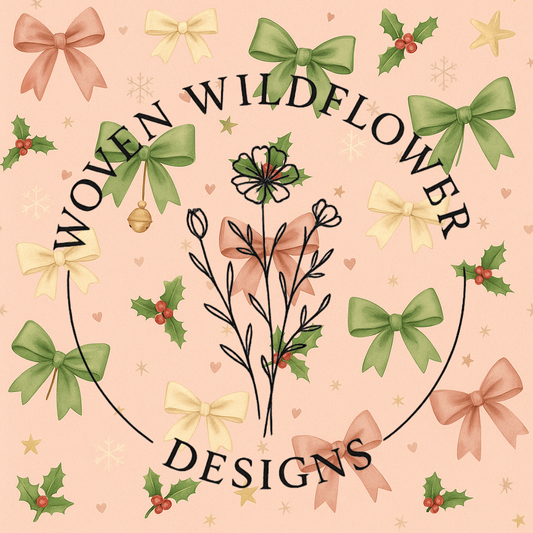 Christmas Coquette Bows- Seamless Digital Design