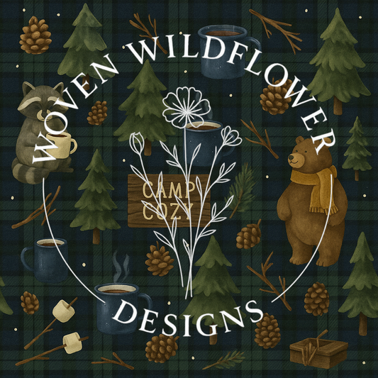 Plaid and Pines- Seamless Digital Design