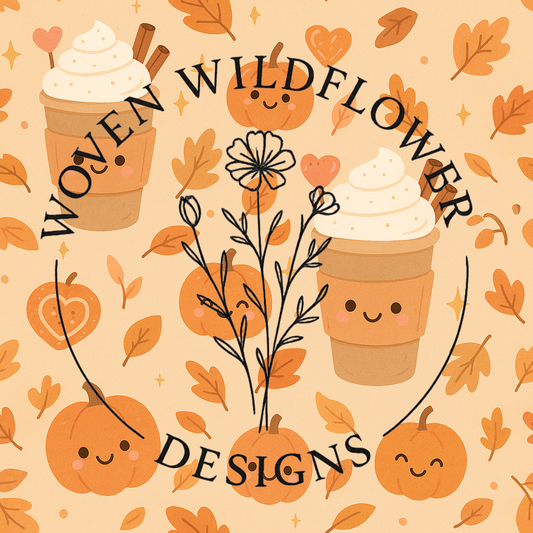 Pumpkin Spice Latte Snuggles – Seamless Digital Design