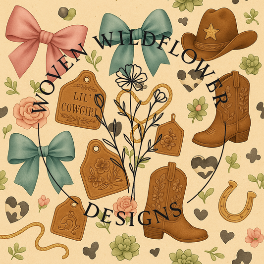 Western Whimsy- Seamless Digital Design