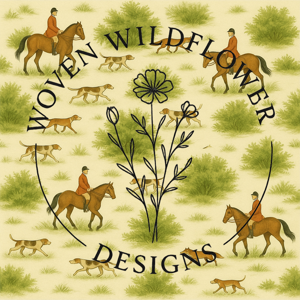 Classic Cream Fox Hunt- Seamless Digital Design