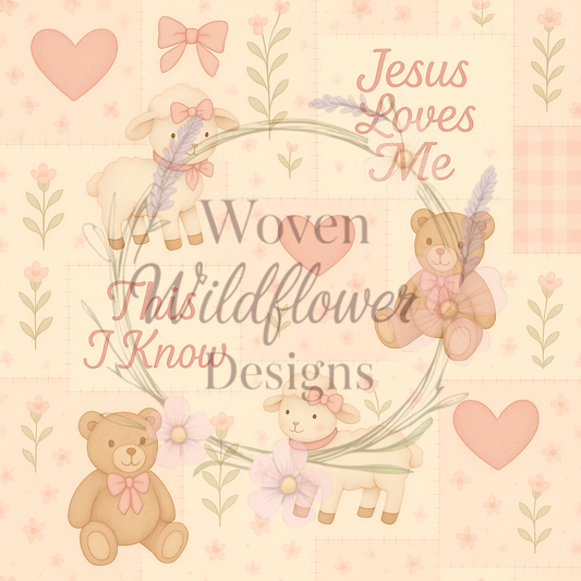 Jesus Loves Me- Seamless Digital Design