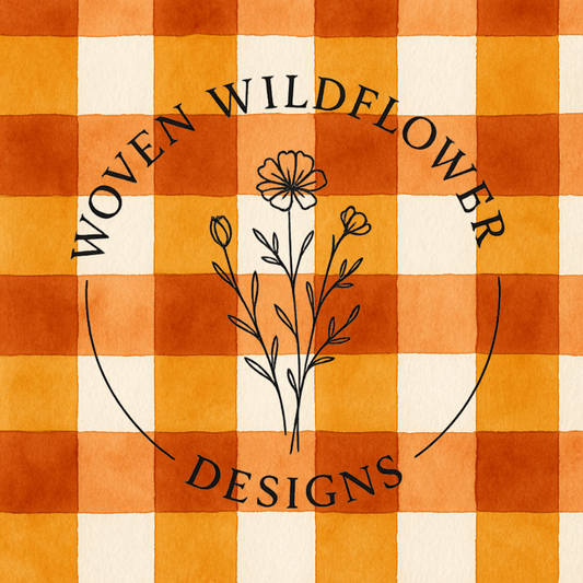 Watercolor Fall Gingham – Seamless Digital Design