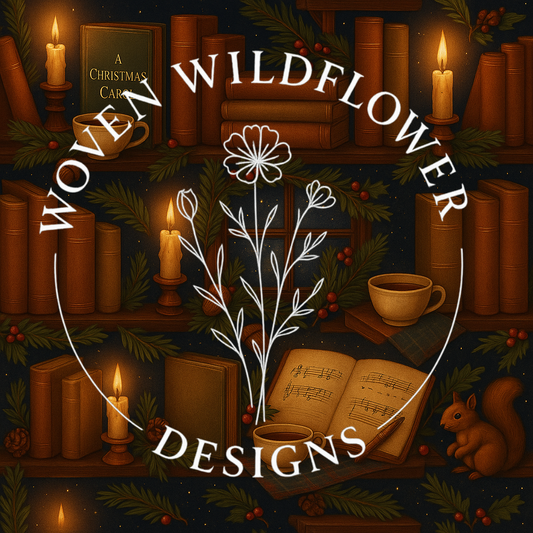Christmas Library- Seamless Digital Design