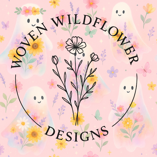 Bright & Floral Ghosties – Seamless Digital Design