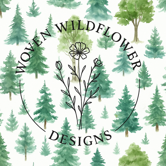 Watercolor Forest Trees – Seamless Digital Design
