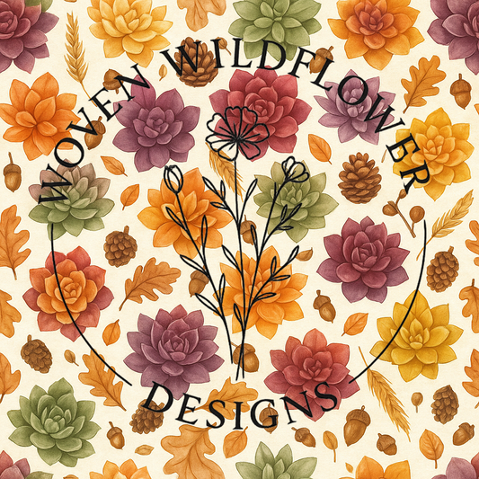 Succulent Toss – Seamless Digital Design