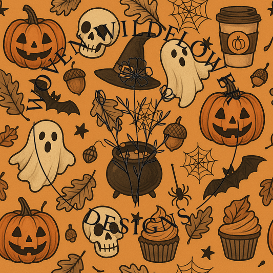 Pumpkin Patch Party- Seamless Digital Design